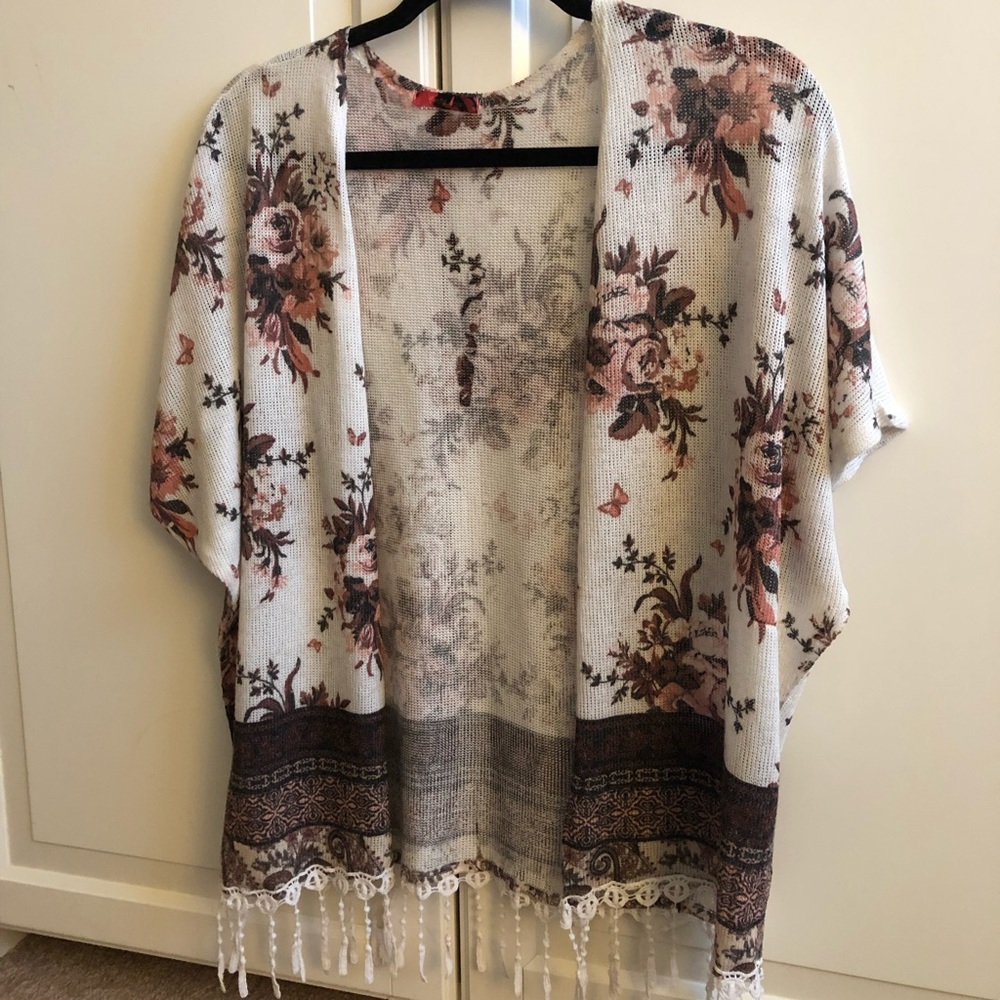 Floral Knit Kimono